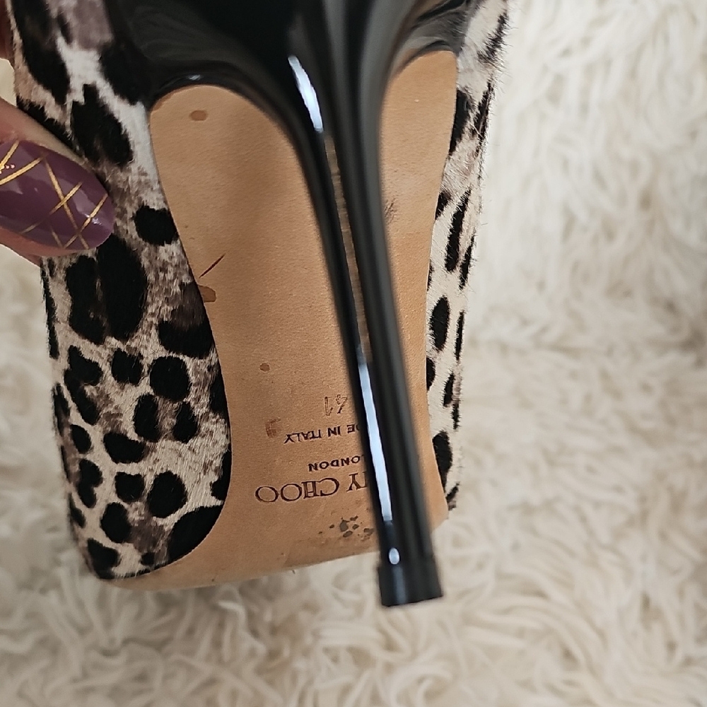 Jimmy Choo Leopard and Black Heels - Picture 9 of 14